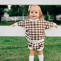 Brown + Cream Knit Sweater