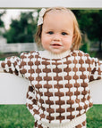 Brown + Cream Knit Sweater