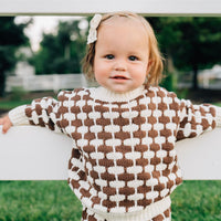 Brown + Cream Knit Sweater