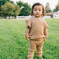 Toffee Knit Ruffle Sweater