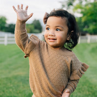 Toffee Knit Ruffle Sweater