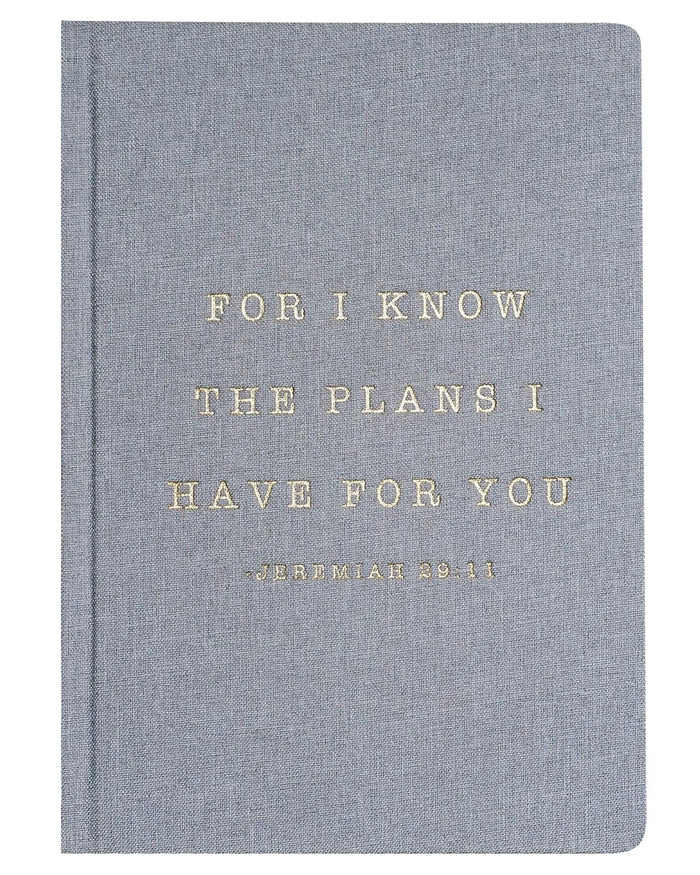 For I Know The Plans I Have For You Fabric Journal Sweet Water Decor