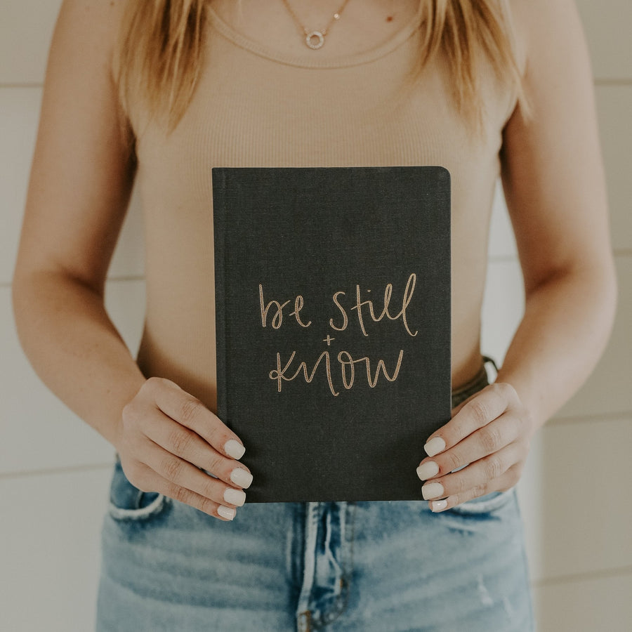 Be Still and Know Fabric Journal Sweet Water Decor