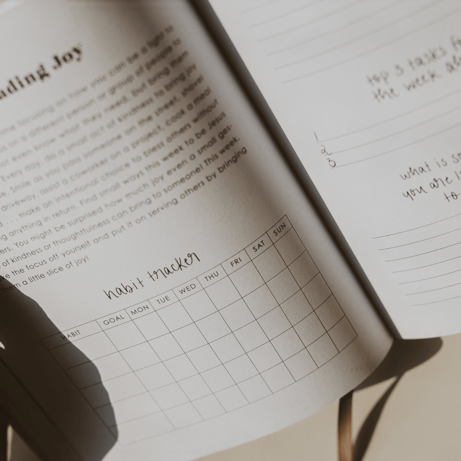 Inspirational Productivity Journal: You Are Strong & Courageous Sweet Water Decor