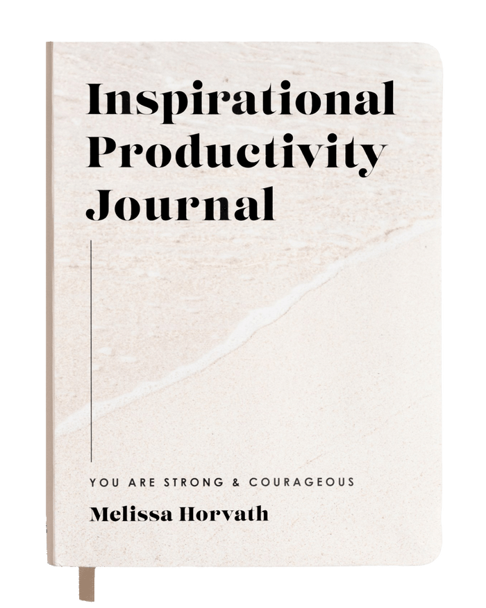 Inspirational Productivity Journal: You Are Strong & Courageous Sweet Water Decor