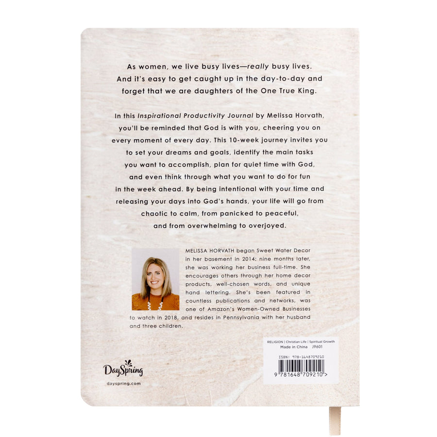 Inspirational Productivity Journal: You Are Strong & Courageous Sweet Water Decor