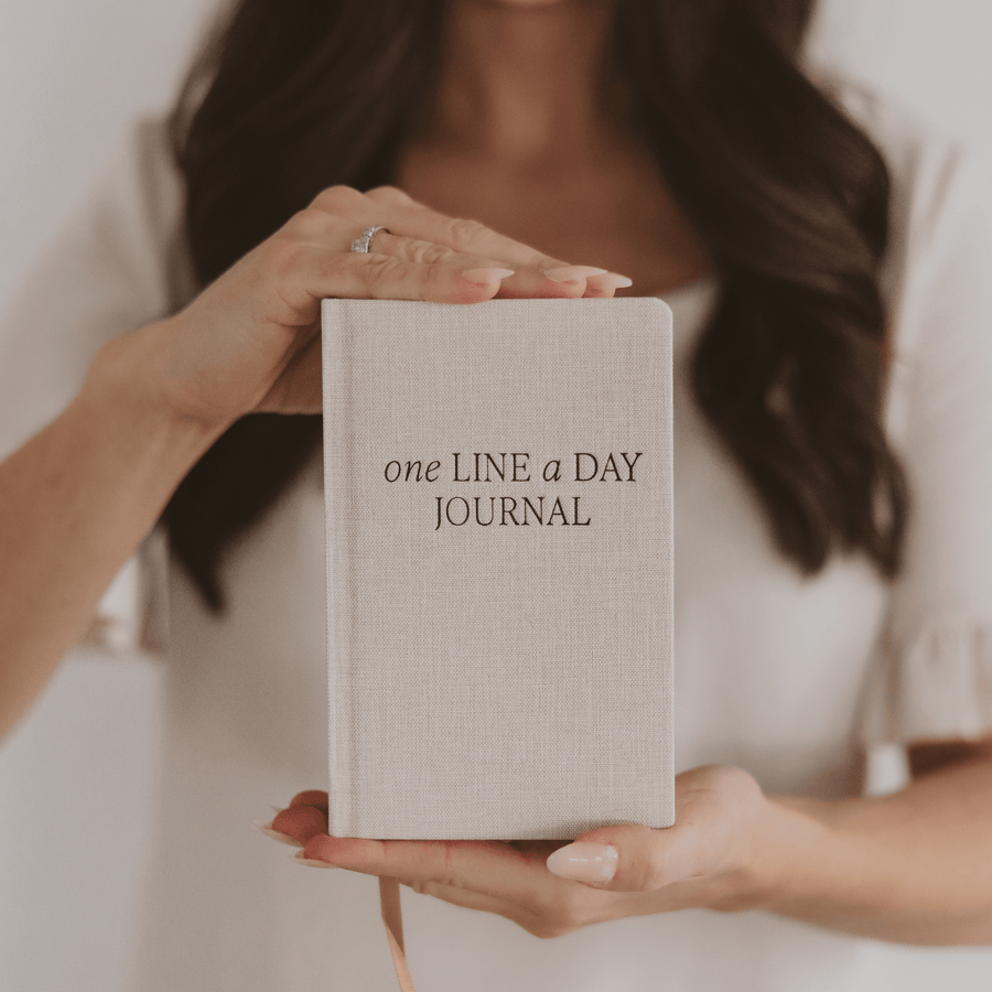 Tan One Line A Day Memory Journal Sweet Water Decor