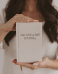 Tan One Line A Day Memory Journal