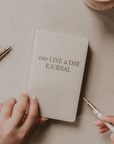 Tan One Line A Day Memory Journal