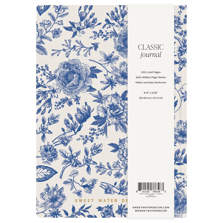 Blue Delft Notes Journal Sweet Water Decor