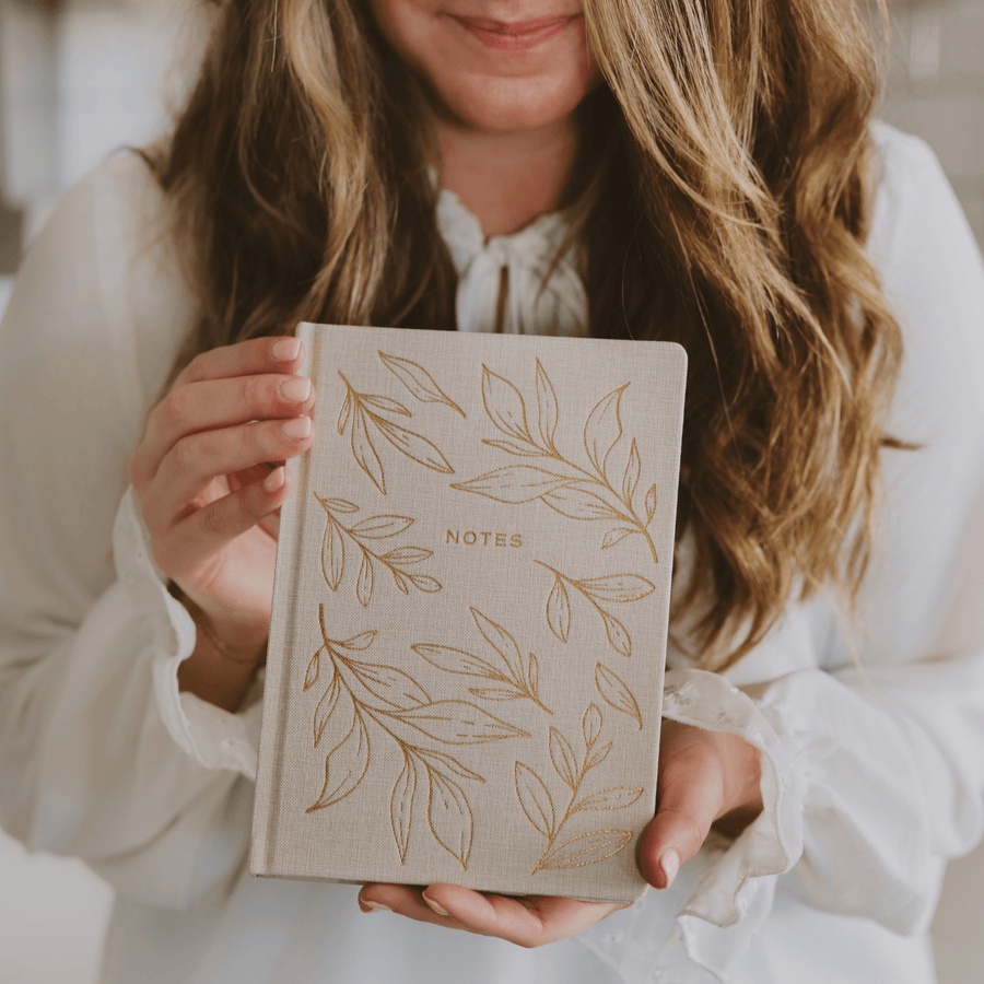 Gold Leaves Notes Journal Sweet Water Decor