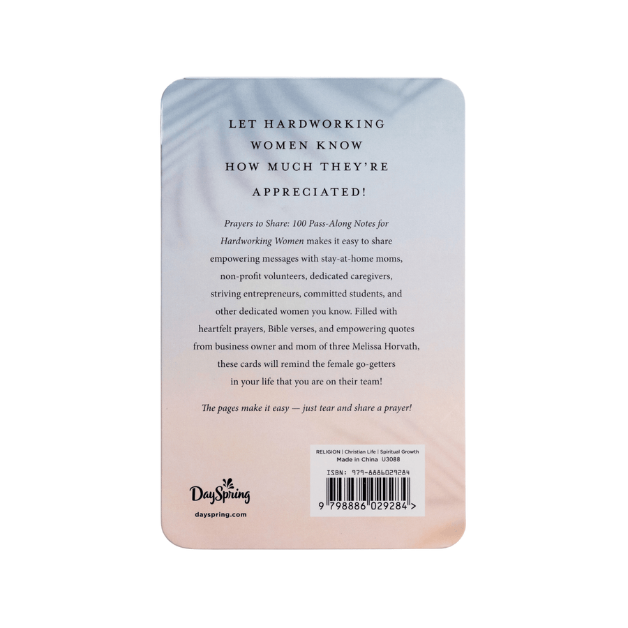 Prayers To Share - 100 Pass-Along Notes for Hardworking Women Sweet Water Decor