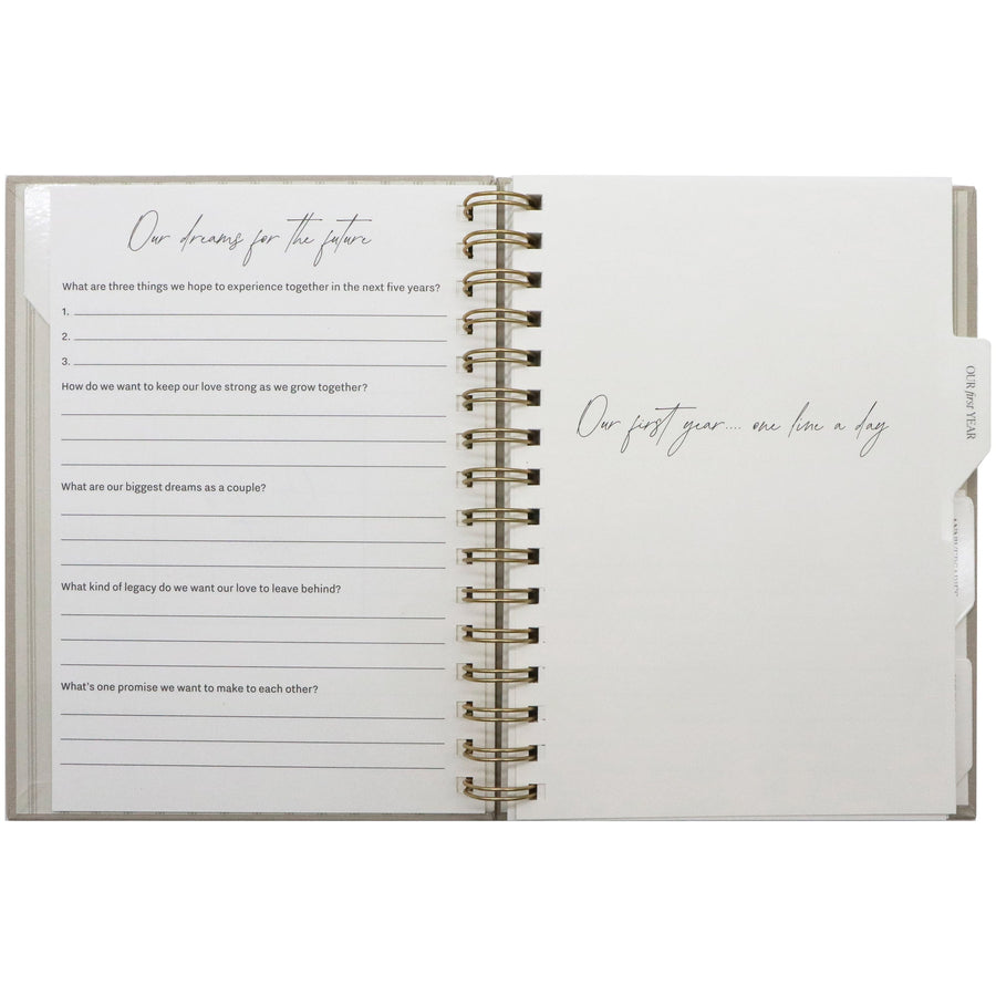 Newlywed One Line A Day Prompted Journal Sweet Water Decor