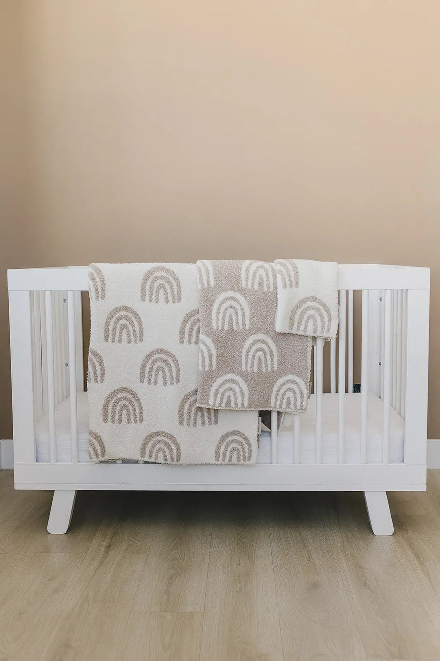 Taupe Rainbow Plush Blanket Mebie Baby