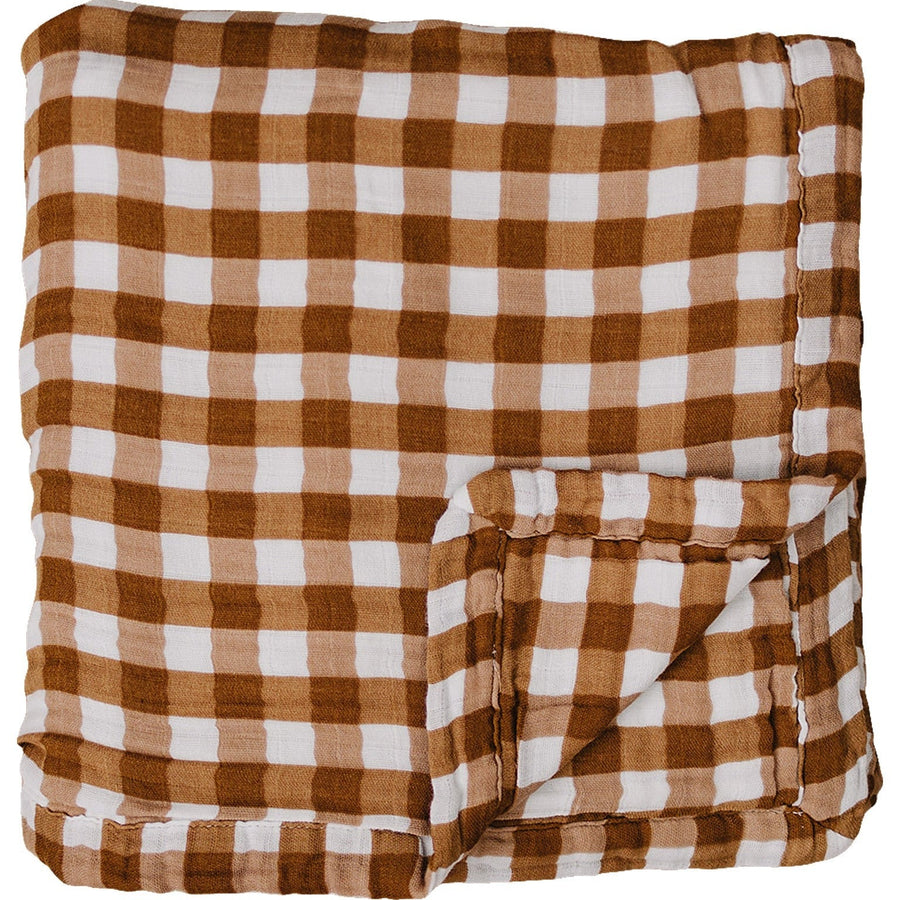 Gingham Muslin Quilt Mebie Baby