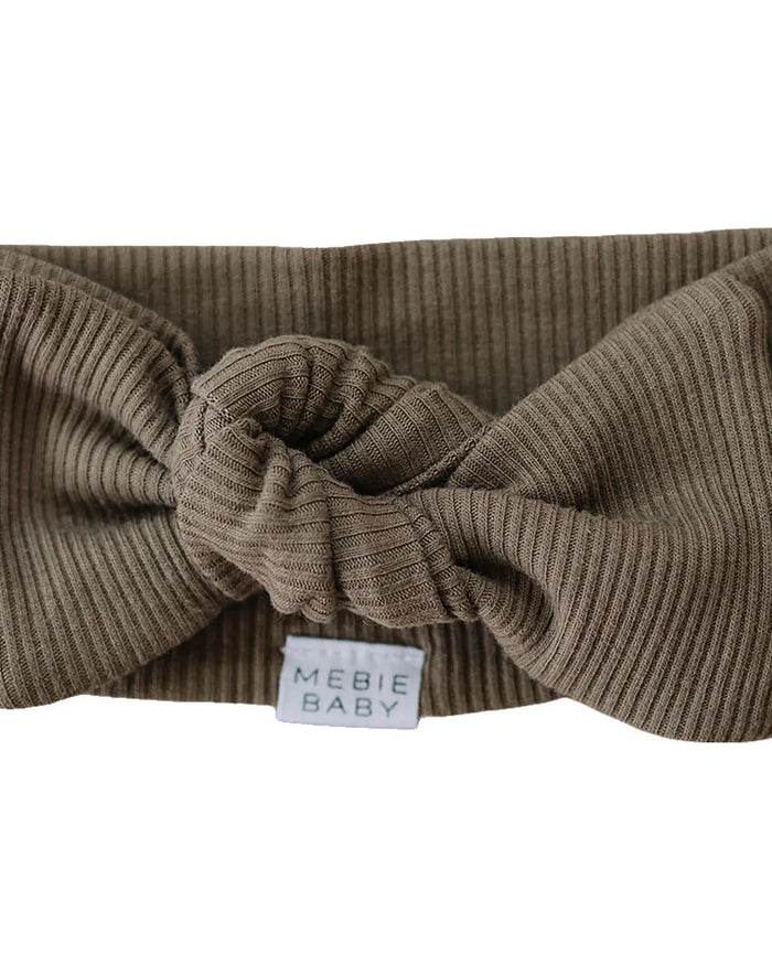 Cocoa Organic Cotton Ribbed Head Wrap Mebie Baby