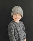 Grey Chunky Knit Beanie