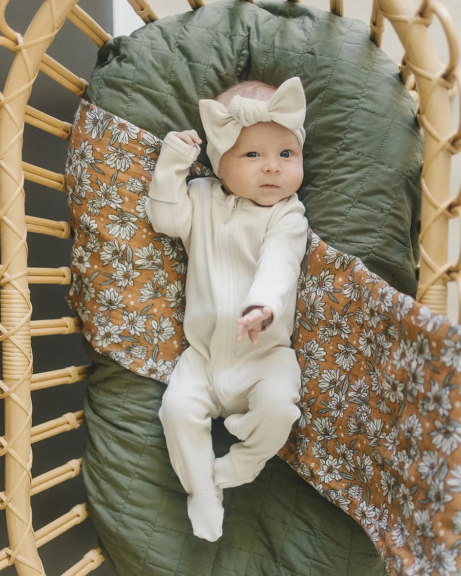 Olive Bamboo Quilt Mebie Baby