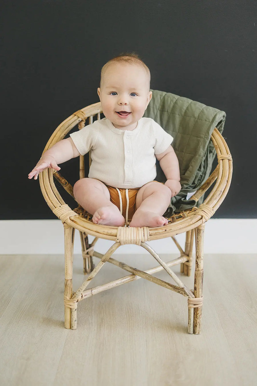 Olive Bamboo Quilt Mebie Baby