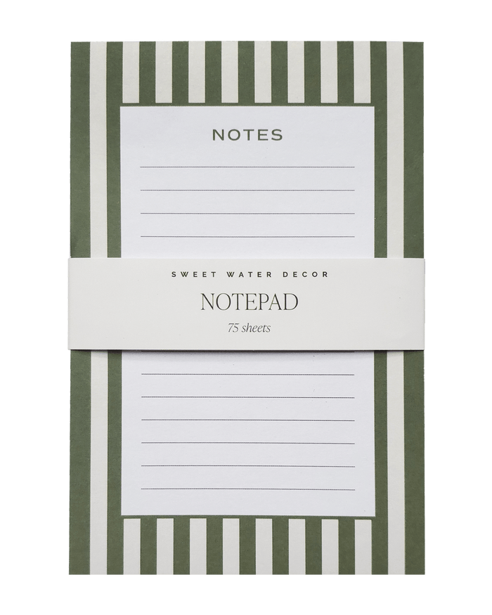 Striped Notepad Sweet Water Decor