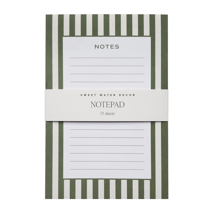 Striped Notepad Sweet Water Decor