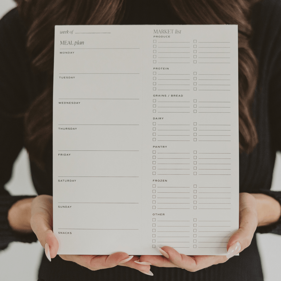 Weekly Meal Planner Notepad Sweet Water Decor