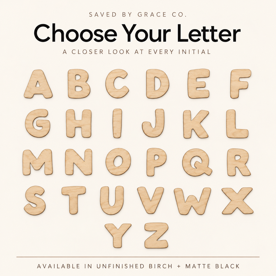Custom Letter Wall Sign Saved by Grace Co.