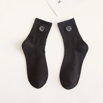 Happy Face Embroidered socks