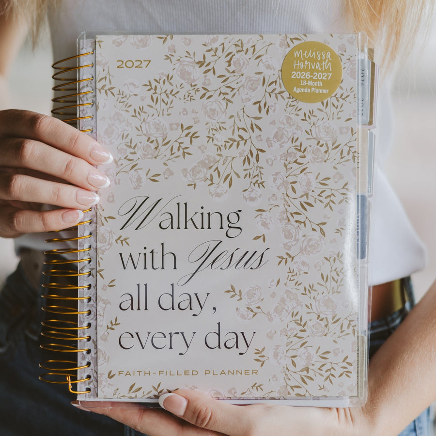 Walking with Jesus All Day, Every Day 2026-2027 18 Month Planner Sweet Water Decor