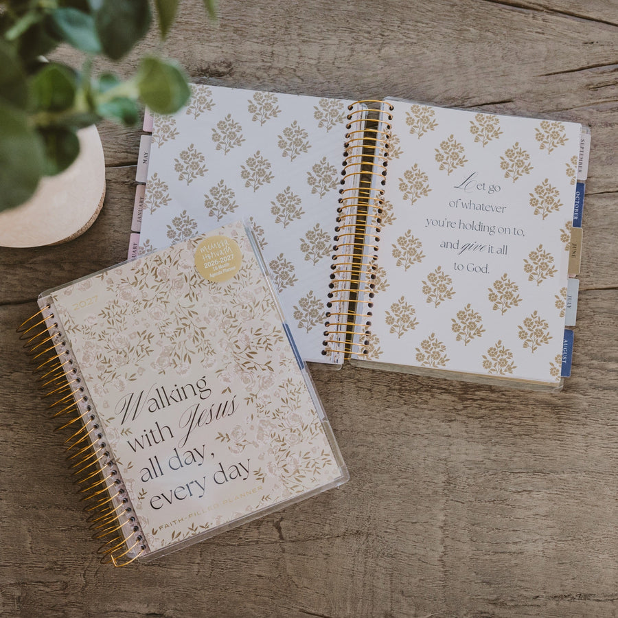 Walking with Jesus All Day, Every Day 2026-2027 18 Month Planner Sweet Water Decor