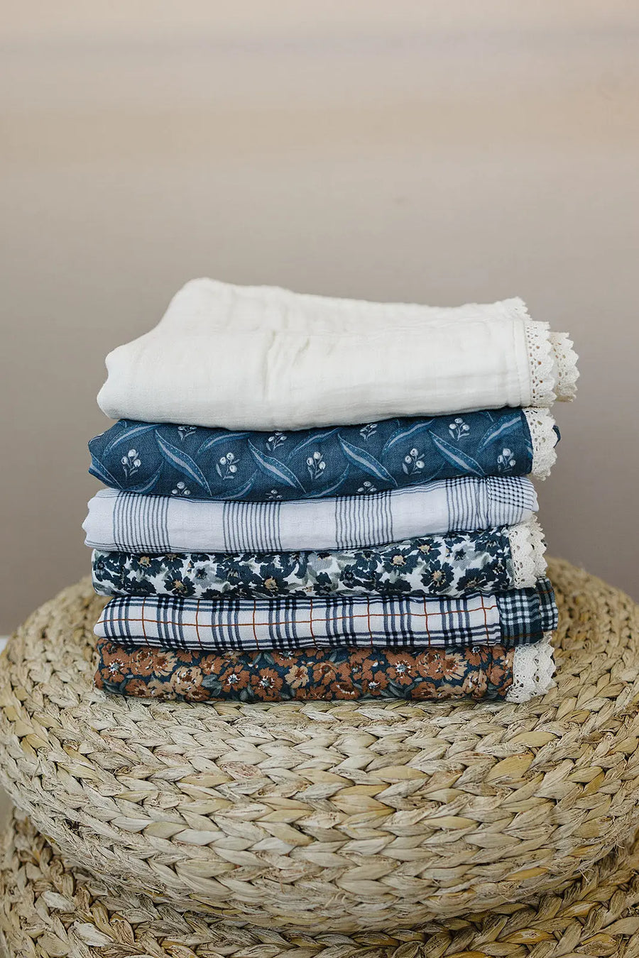 Vintage Plaid + Navy Plaid Muslin Quilt Mebie Baby