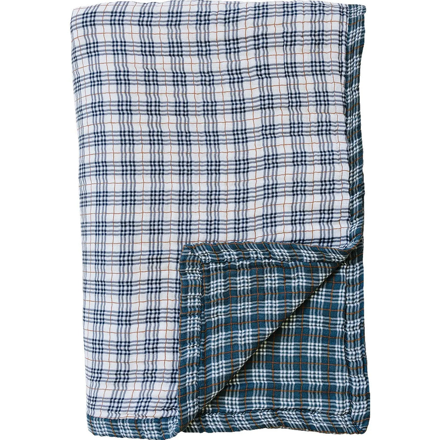 Vintage Plaid + Navy Plaid Twin Muslin Quilt Mebie Baby