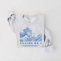 Psalms 93:4 The Lord is Mightier Than The Waves of the Sea Pullover Saved by Grace Co.