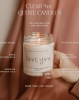 Best Teacher Ever Soy Candle - Clear Jar - 9 oz (Salt and Sea)