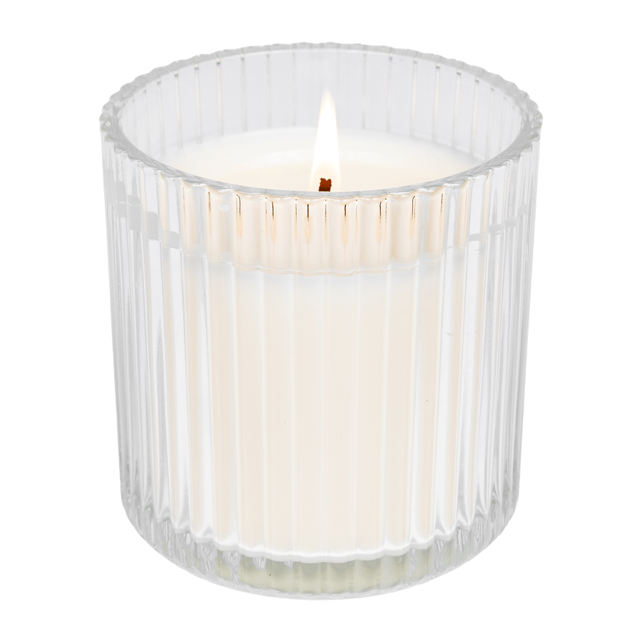 Thank You Soy Candle - Ribbed Glass Jar with Box - 12 oz