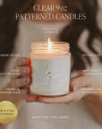 Mango and Coconut Soy Patterned Candle - Clear Jar - 9 oz