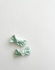 Light Sage Crepe Knot Bows