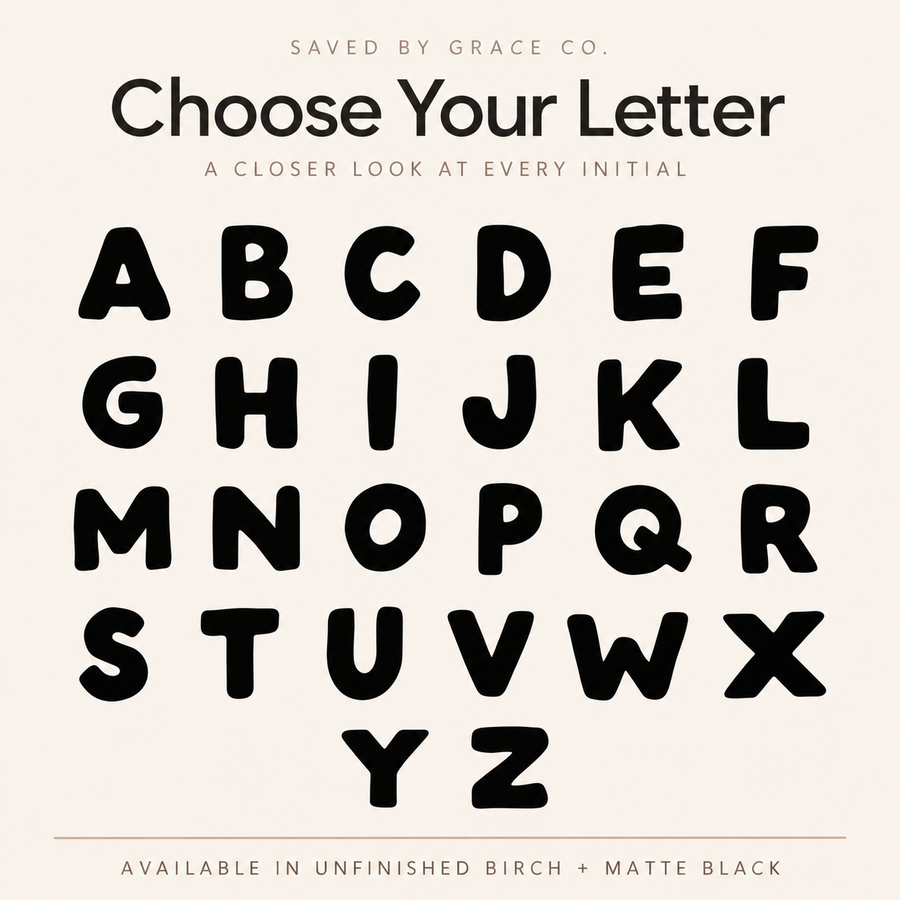 Custom Letter Wall Sign Saved by Grace Co.