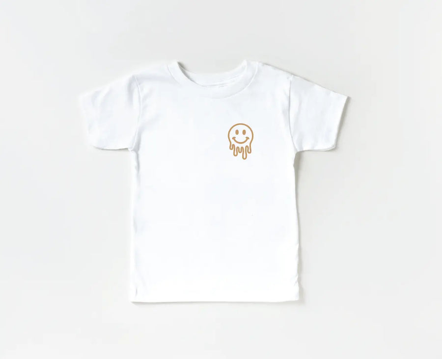 Drippy Smiley - Pocket Style Tee Saved by Grace Co.