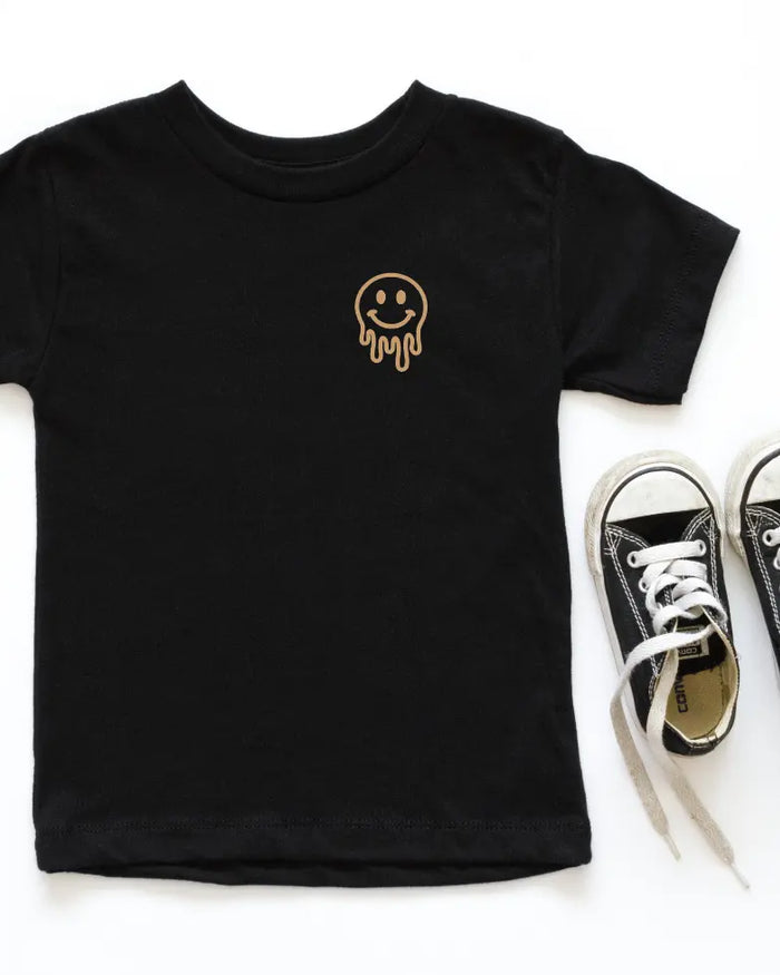 Drippy Smiley - Pocket Style Tee Saved by Grace Co.
