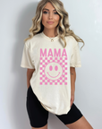 Mama - Pink Checkered Tee