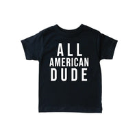 All American Dude- Black Tee Saved by Grace Co.