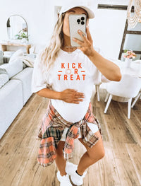 Kick - OR - Treat - Maternity Fall Tee Saved by Grace Co.