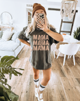 Mama Stacked Lightening Bolt Tee