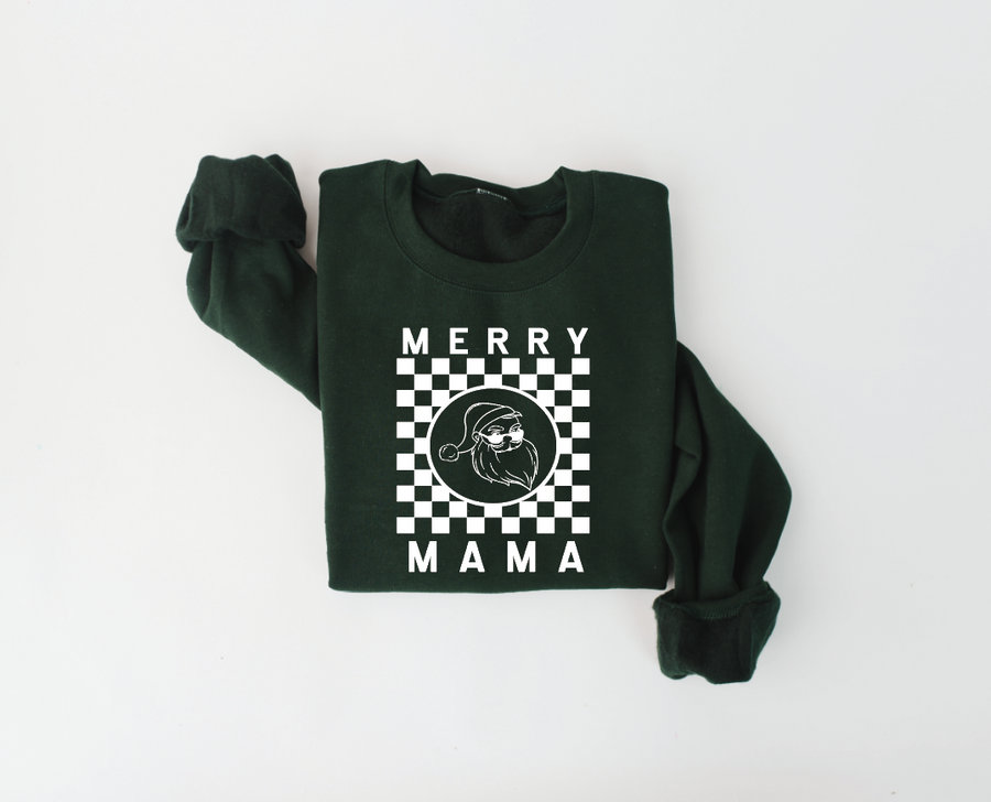 Merry Mama - Green Checkered Pullover