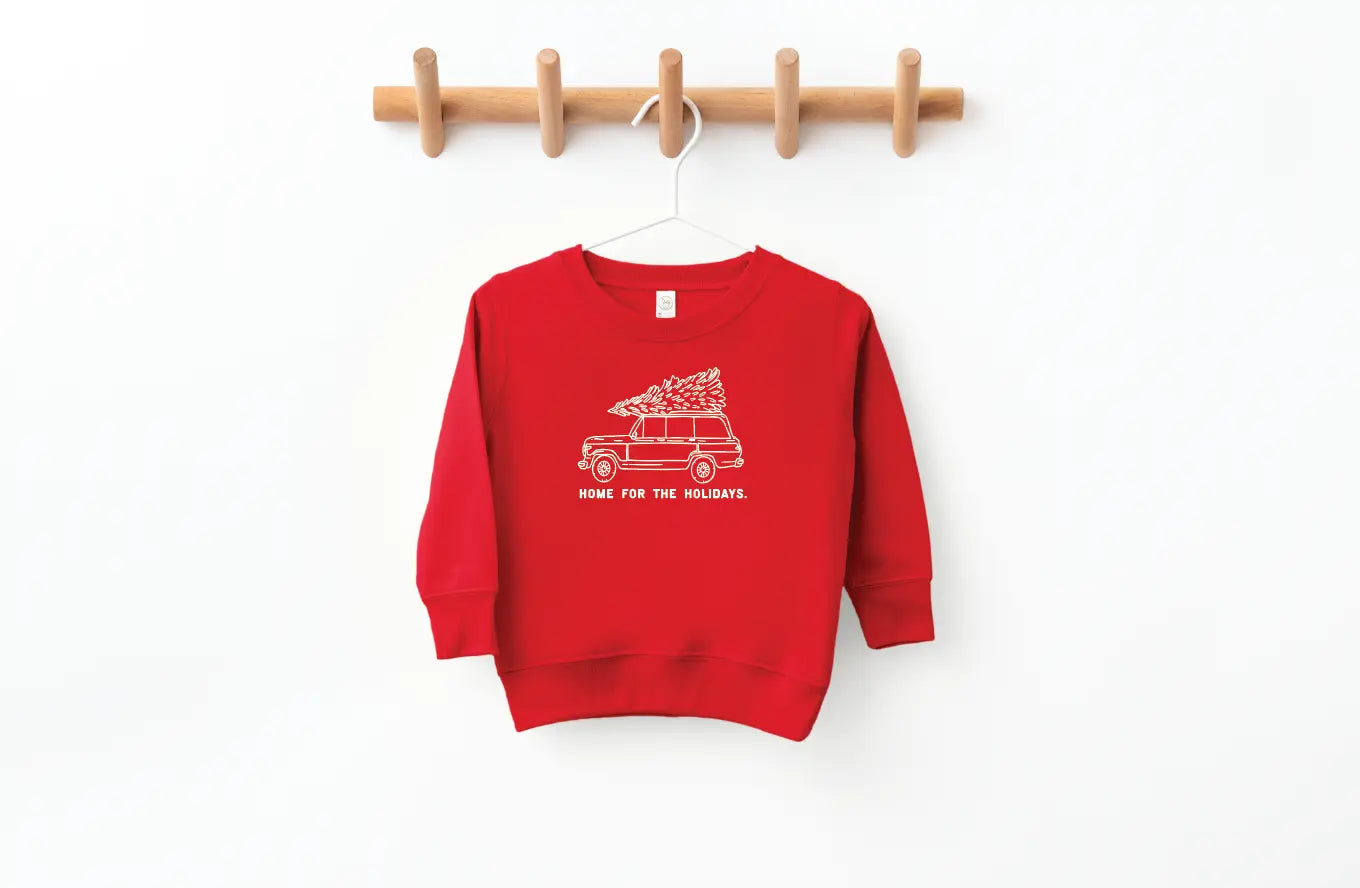 Home for the Holidays Kids Pullover Saved by Grace Co.