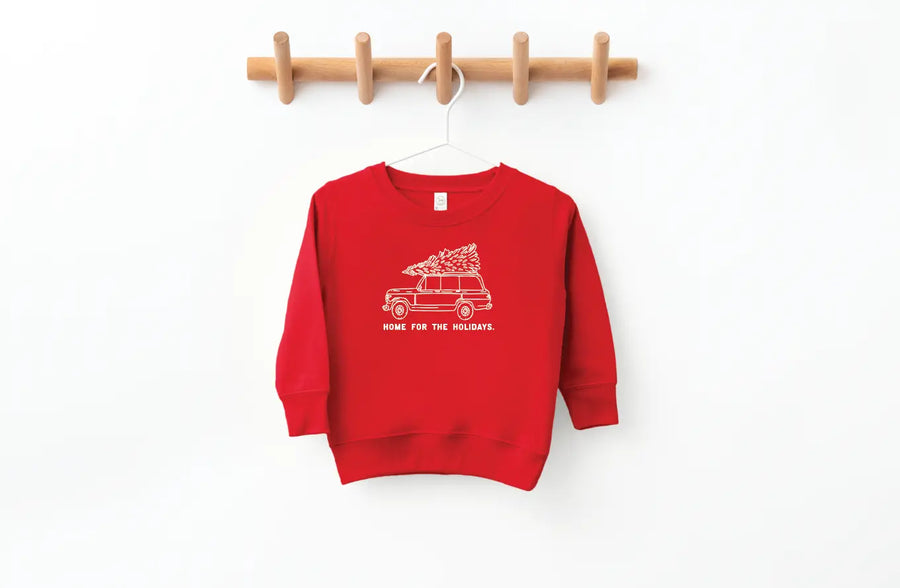 Home for the Holidays Kids Pullover Saved by Grace Co.