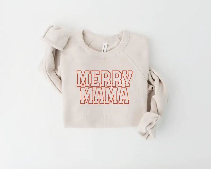 Merry Mama Collegiate Sweatshirt Saved by Grace Co.