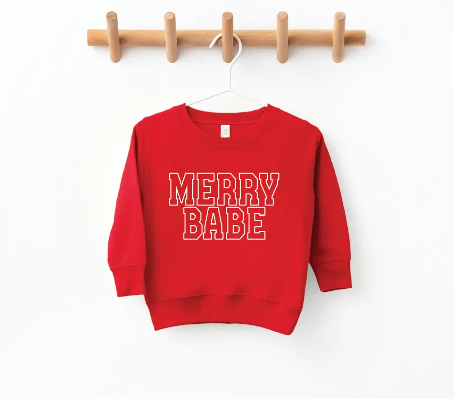 Merry Babe Collegiate Pullover Saved by Grace Co.