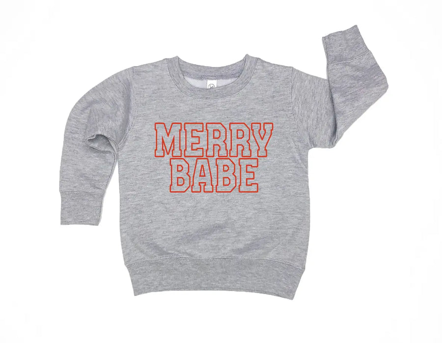 Merry Babe Collegiate Pullover Saved by Grace Co.
